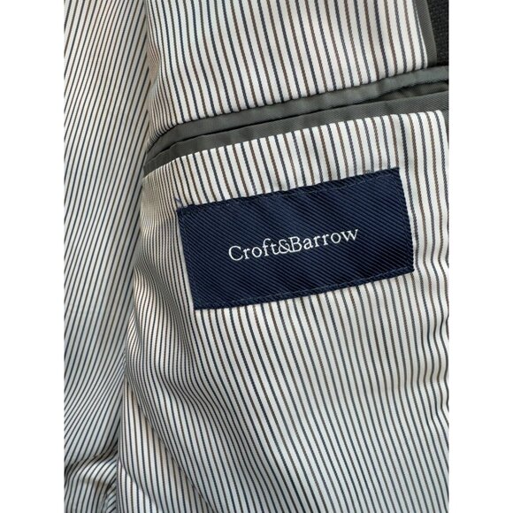 Mens Croft & Barrow Blazer Size 42R Gray Classic - Picture 3 of 11